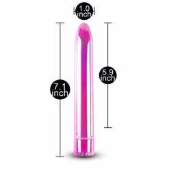 Body-safe iridescent vibrator for travel and discreet pleasure