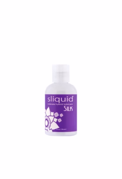 Silk by Sliquid Hybrid Lubricant 4.2oz bottle – water + silicone lube, Sliquid Silk hybrid lube for sensitive skin, paraben-free