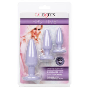 First Time Crystal Booty Kit – 3-Piece Silicone Anal Plug Set
