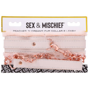 S&M Peaches 'N CreaMe Fur Collar & Leash